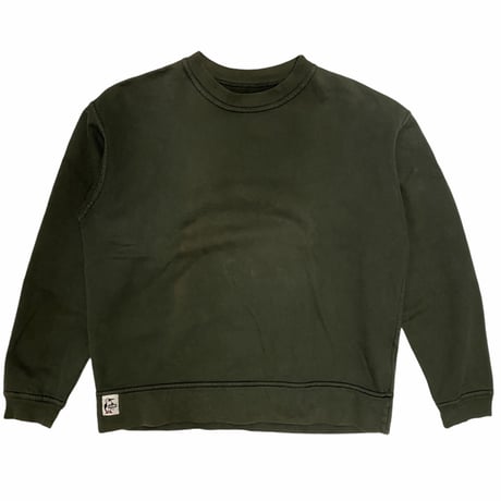 [USED] "CHUMS" OLIVE-GREEN SWEAT！