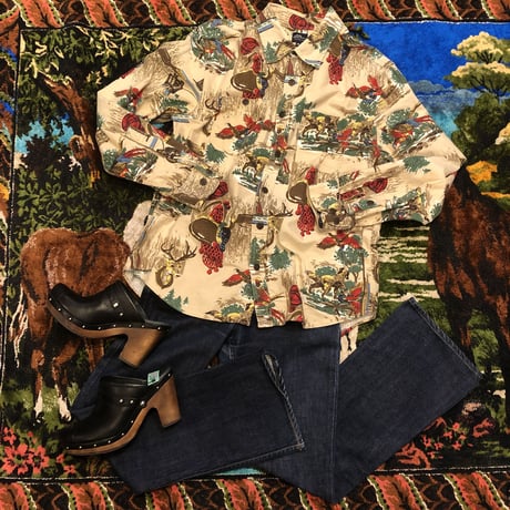 [USED]  L.L.Bean 総柄シャツ♡