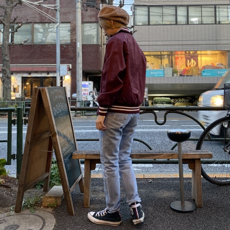 [USED] BURGUNDY NYLON スタジャン♡