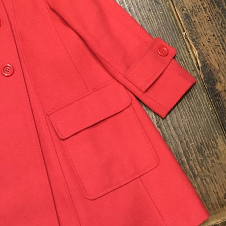[USED] 真っ赤な Aライン ショート丈コート