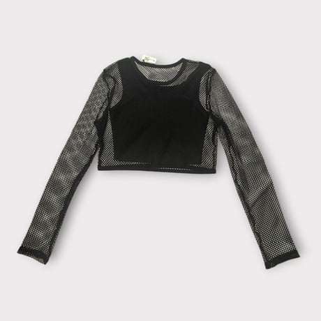 [USED] メッシュニットL/Sトップス  タンクトップ付き