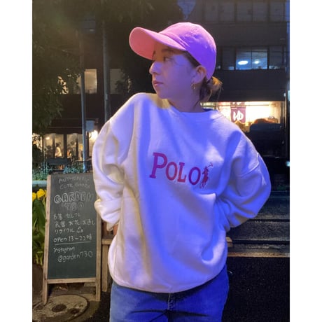 [USED] POLO  WHT/PINK スウェット