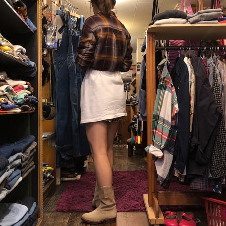 [USED] 秋色🍁レーヨン チェックシャツ