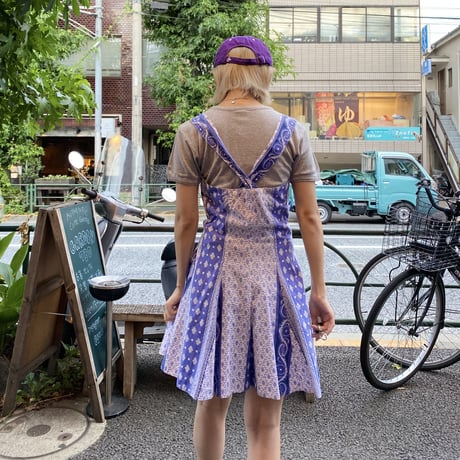 [USED] BACKクロス総柄オールインワン♡