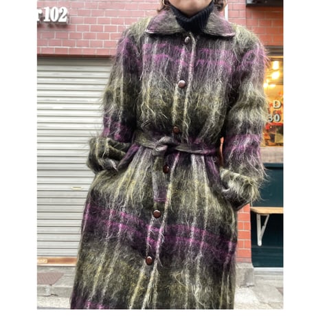 [USED] YVESSAINT LAURENT モヘアロングコート