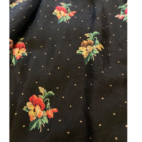[USED] SILK 花柄LONG SKIRT💐