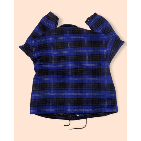 [USED] BLUE CHECK  綿入り コーチJKT