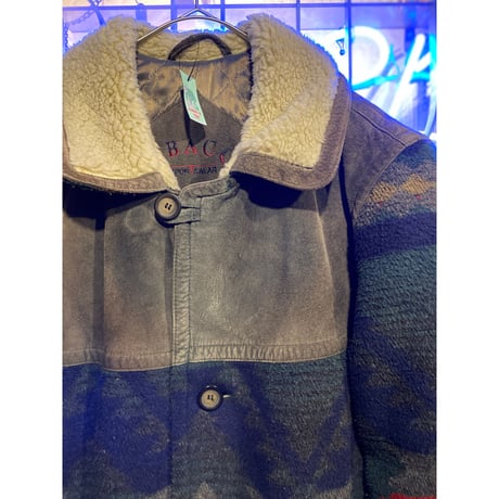 [USED] ネイティブ柄ハーフコート