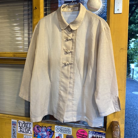 [USED] BEIGE CHINA BLOUSE♡
