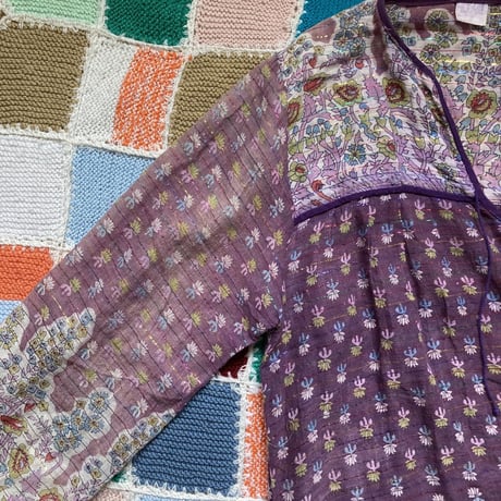 [USED]  vintage インド綿ワンピース