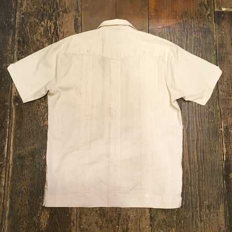[USED]  BEIGE♡ 刺繍入りキューバシャツ