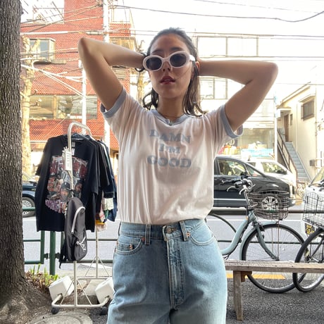 [USED] "Damn I'm Good" リンガー Tee 🩵