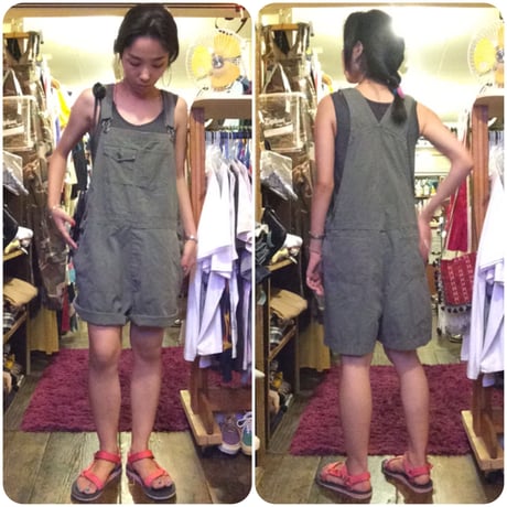 [USED] BIG size オーバーオールshorts