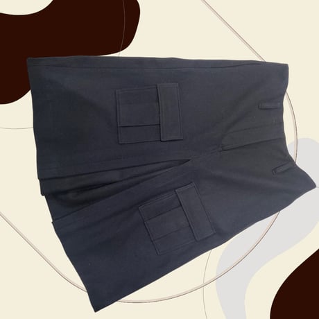 [USED] Laula 100%wool カーゴワイドパンツ