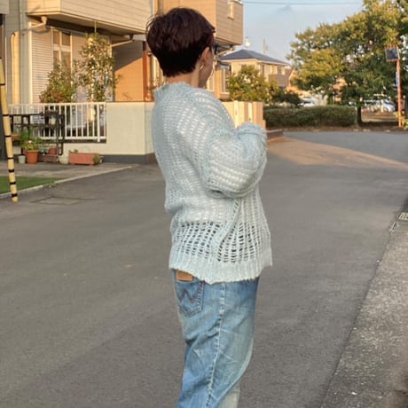 [USED] モヘアPUNKニット💙