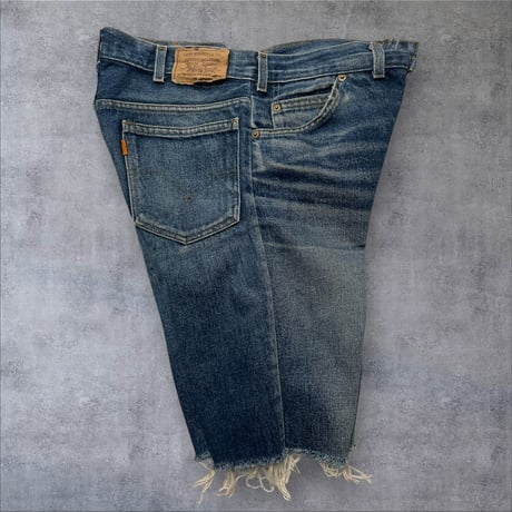 [USED] Euro Levi's CUTOFF DENIM SHORTS orange tab🍊