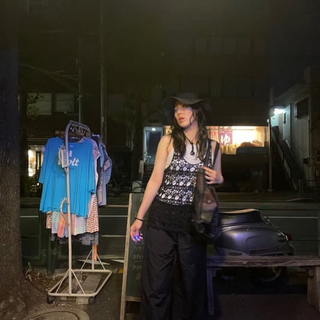 [USED] BLK かぎ編み レース タンクトップ ♡
