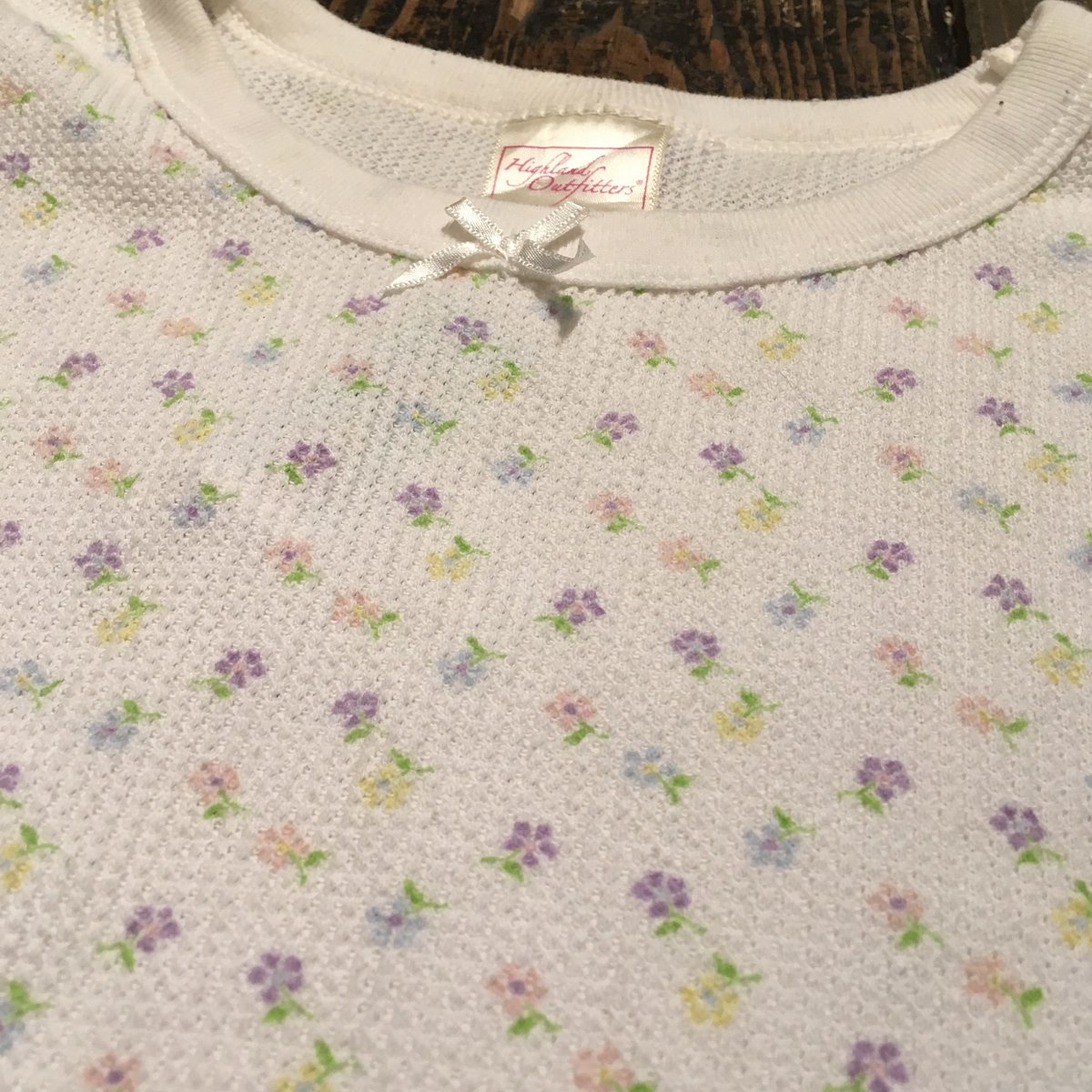 古着、花柄サーマル、4点セットまとめ売り 古着、花柄サーマル、4点