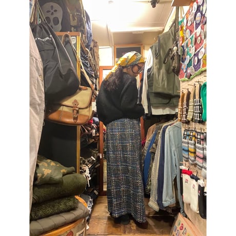 [USED] ツイード ロングスカート