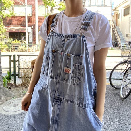[USED] 大きめちょいボロ♡デニムオーバーオール