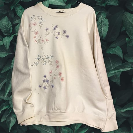 [USED] 手描き フラワー ペイント SWEAT