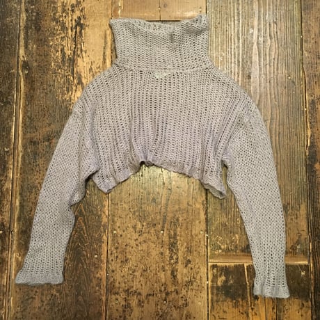 [USED] ショート丈モヘアフィッシュネットセーター