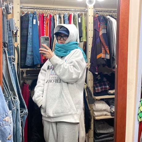 [USED] ターコイズ💘　大判 ストール