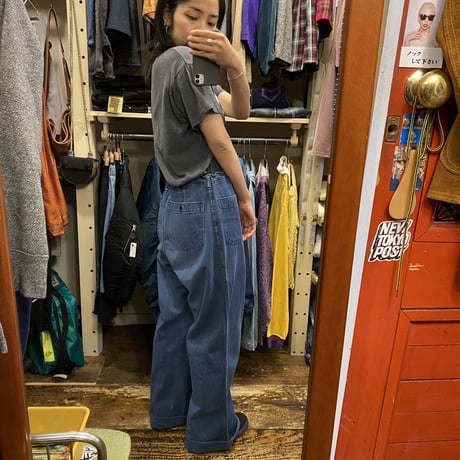[USED] U.S.NAVY！紐入りフレアデニム  size:35XL