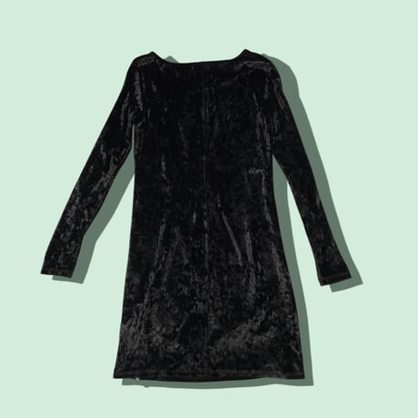 [USED]ベロアBLACKタイトワンピース🖤