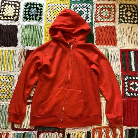 [USED] 80's  vintage ZIP PARKA  "RED"