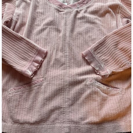[USED] PINK♡ベロアコーデュロイトップス
