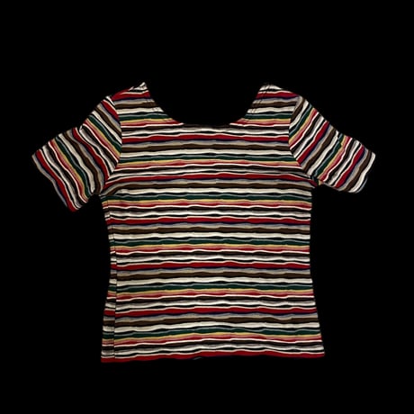 [USED]colorfulボーダーTee
