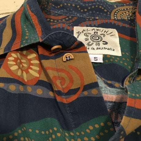 [USED] 民族柄 レーヨンシャツ