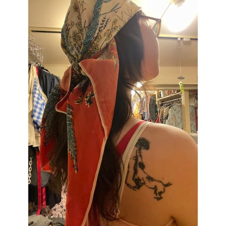 [USED] vintage 柄物スカーフ