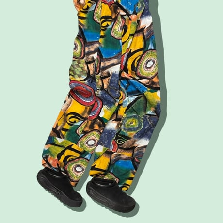 [USED]カラフル総柄レーヨンPANTS