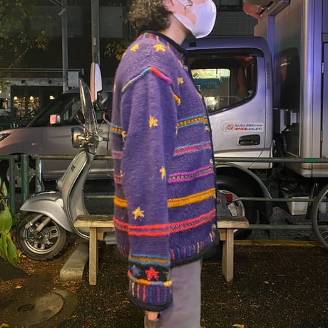 [USED] レインボー🌟WOOL KNIT カーディガン