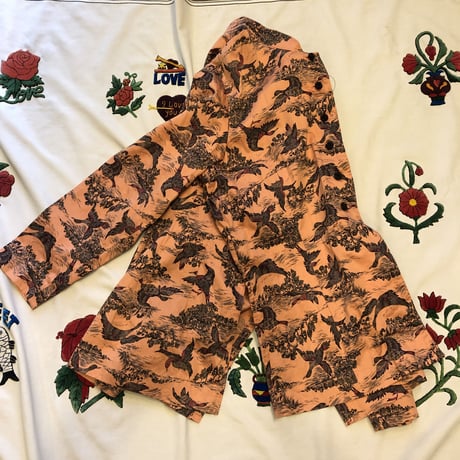 [USED] 珍しい〜カモ柄チャイナシャツ