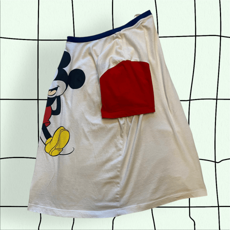 [USED] Mickeyトリコロールカラー トリムTee🤍💙 ❤️