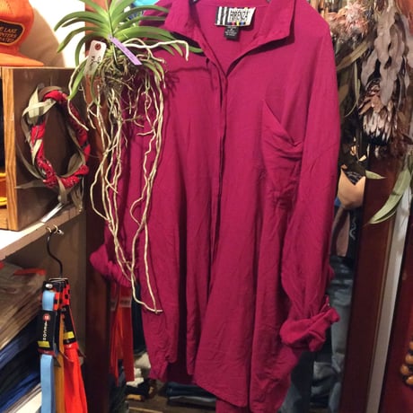[USED] 100％RAYON PINKシャツ