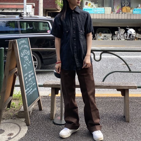 [USED] "Rockmount" リネンウエスタンシャツ(BLACK)