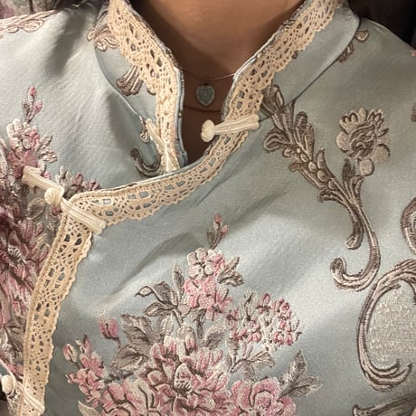[USED] 刺繍 CHINA チャイナJKT 🇨🇳🌷🩵