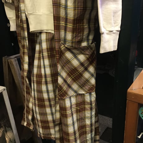 [USED] LONGチェックシャツのガウン