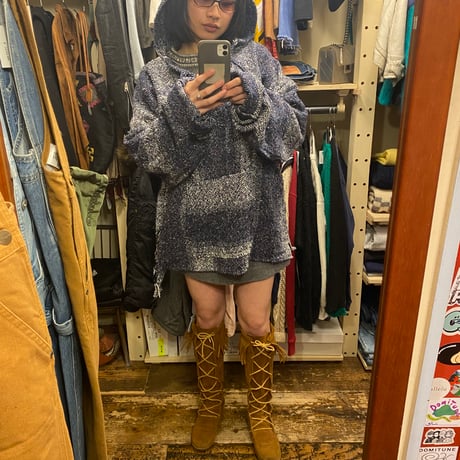 [USED] "MINNETONKA" フリンジ編み上げlong boots