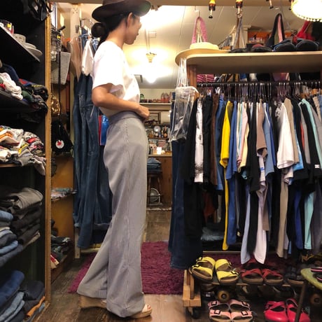 [USED] 70's ストライプ POLY PANTS♡