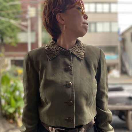 [USED] SILK SHORT JACKET♡