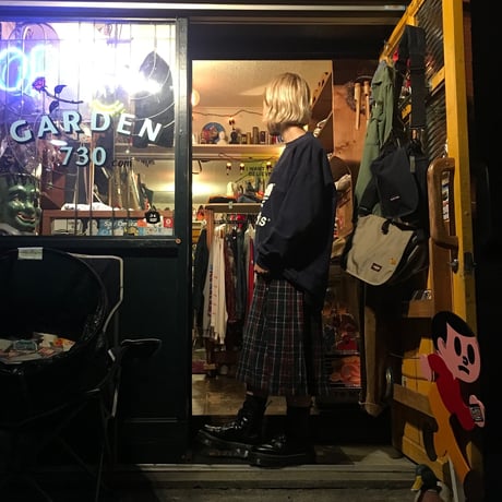 [USED]巻きチェックプリーツスカート