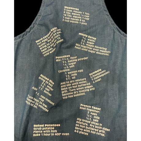 [USED] vintage レシピ付き DENIMエプロン