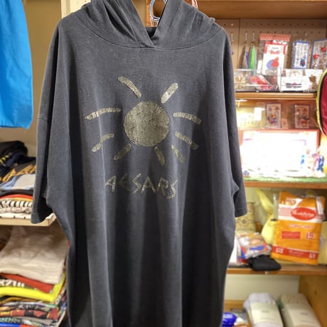 [USED] BLACKプリントフードtee
