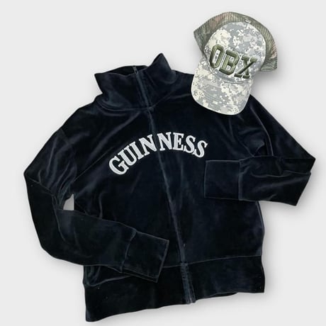 [USED] "GUINNESS" ベロア ジャージ