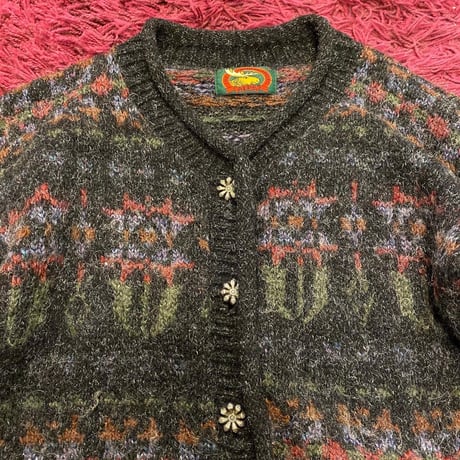 [USED] FLOWER ノルディックニットカーディガン